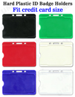 Hard Plastic Color Name Card Holders With Open Slots