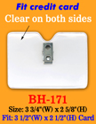 Heavy-Duty, Clip-On Badge Holder: 3 1/2&quot;(W)x 2 1/2&quot;(H) Credit Card Size