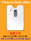 Long Time Wear Clip-On Vertical ID Holder: 2 1/4&quot;(W)x 3 1/2&quot;(H) Credit Card Size