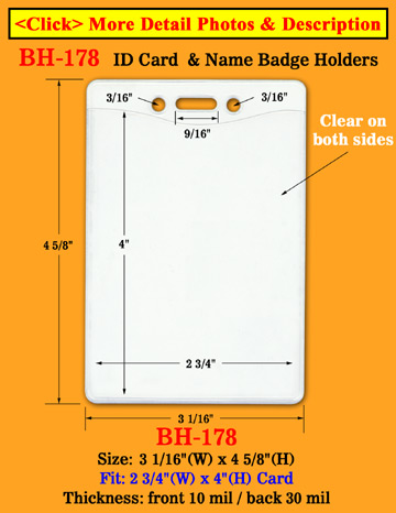 Heavy Duty Vertical School ID Holder: 2 3/4&quot;(W)x 4&quot;(H)