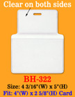 Thick &amp;  Heavy Duty Top Loading ID Card Holder: 4&quot;(W)x 2 5/8&quot;(H)