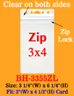 Dust Protected Zip-Lock-Sealed ID Badge Holders: Fit 3&quot;(w)x4&quot;(h) Cards