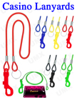 Casino Lanyards: Elastic Cord Card Keeper Lanyard Supplies LY-Casino-31