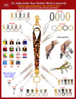 Printed Wrist Lanyards: 5/8&quot; Ez-Adjustable Art Printed Straps With Combo Hardware