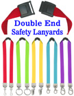 5/8" Ez-Adjustable Double End Plain Neck Lanyards With Two Attachments LY-503HD-DA-Ez/Per-Piece