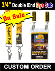 3/4" Full Color Custom ID Lanyards With 2 Badge Clips or 2 Hooks LY-405-DA-Dye-Sub/Per-Piece