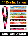 1" Big Size Custom Logo Lanyards with Dye Sublimations LY-406-Dye-Sub/Per-Piece