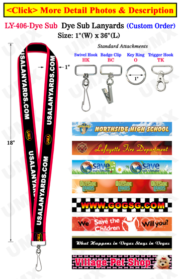 Big Size Custom Logo Lanyards with Dye Sublimations