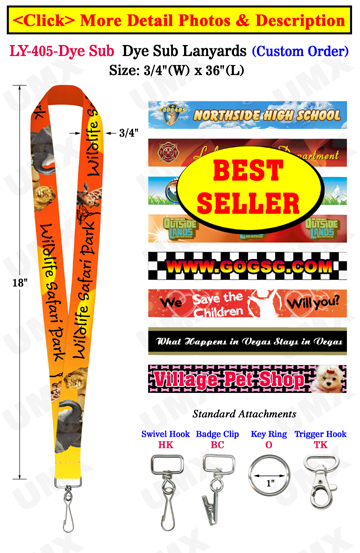 Customized Badge Holder Lanyards with Dye Sub Custom Logo Imprinted