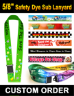 5/8&quot; Custom Breakaway Lanyard with Dye Sub Customized Imprint