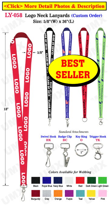 5/8&quot; Full Color Dye Sub Lanyards with Custom Logo Printed