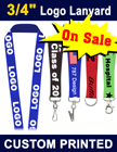 3/4&quot; Printed Lanyards With Customized or Personalized Logos.