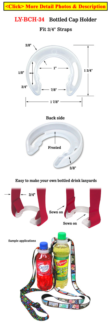 Bottled Cap Holders: Plastic Holders For Bottled Drink Lanyards Making