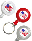 USA Flag Retractable Keychains: Patriotic Key Chain Holders