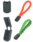 Long Profile Rectangle Plastic Zipper Pulls: Cord End Closure with 3/16&quot;(W) x 1/16&quot;(H) Hole