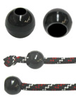 Sphere Plastic Cord Ends: Cord Zipper Pulls with 1/4&quot;(D, Top Hole) x 3/8&quot;(D, Bottom Hole)