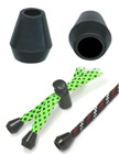 Round Cone Plastic Cord Closures: Cord Zipper Pulls with 3/16&quot;(D, Top Hole) x 5/16&quot;(D, Bottom Hole)