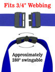 Breakaway Plastic Buckles: Swingable Big Safety Buckles: Fit 3/4&quot; Lanyards