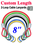 8" Mechanic's Cable Lanyards For Parts, Assemblies and Tools LY-2LE-W02P-08/Per-Piece