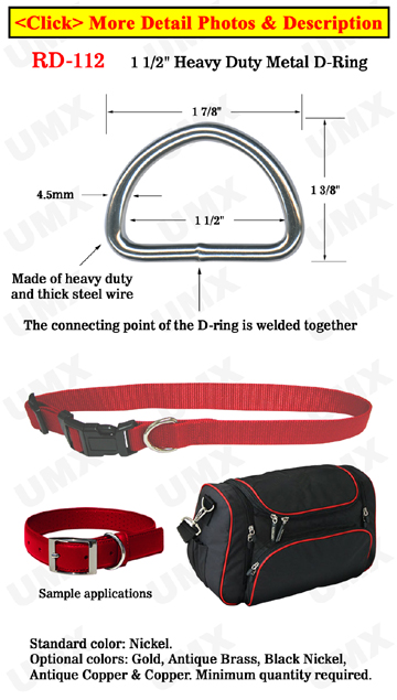 1 1/2&quot; Bag Strap Metal Drings : Heavy Duty Strap Hardware Supplier