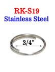 3/4&quot; Stainless Medium Size Keyring: Great For Wet Environment