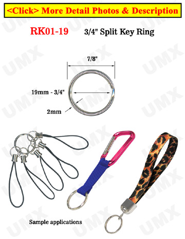 Strap Key Rings: 3/4&quot; Strap Rings For Lanyards &amp; Webbing