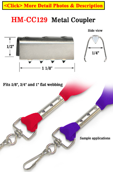 Heavy Duty Strap Fasteners: Metal Couplers For Clamping Lanyard Straps 