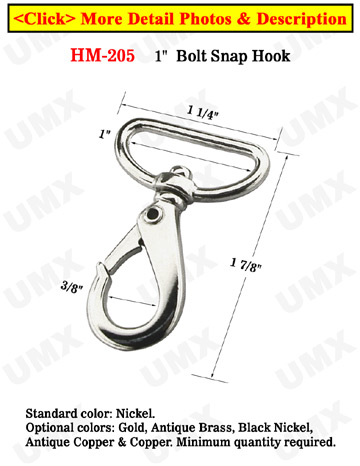 1&quot; Flat Marine Rope Bolt Snap Hooks For Flat Rope 