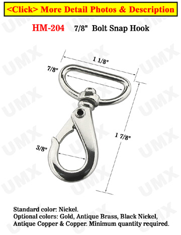 7/8&quot; Marine Rope Bolt Snaps For Flat Rope