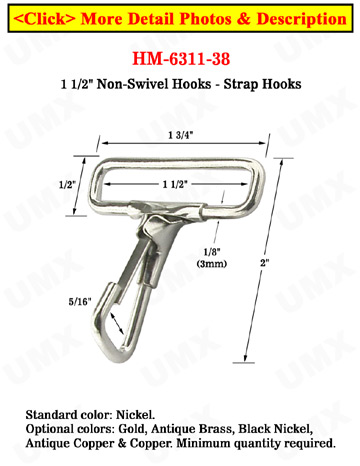 Heavy Duty Bag Strap Spring Hooks: For 1 1/2&quot; Straps