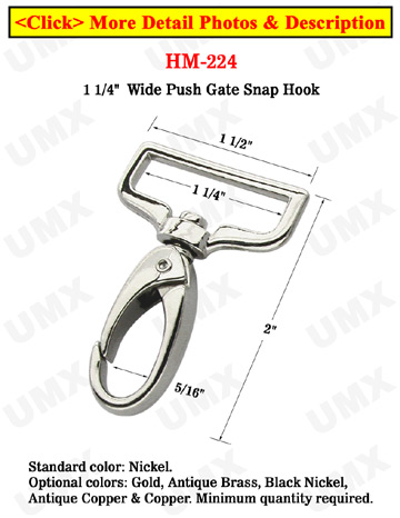 1 1/4&quot; Bag Strap Bolt Snaps For Flat Straps