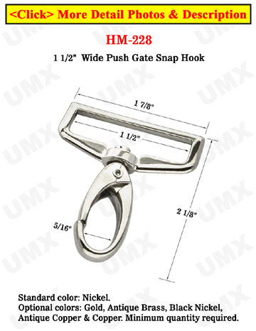 1 1/2&quot; Heavy Duty Push Gate Bolt Snaps For Flat Straps