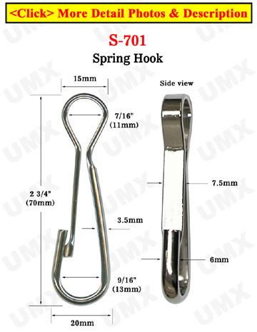 Super Large Spring Hooks: 2 3/4&quot;