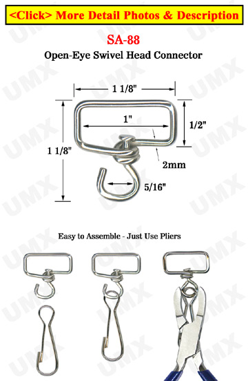 Big Size Swivel Head Connector: For 1&quot; Wide Straps