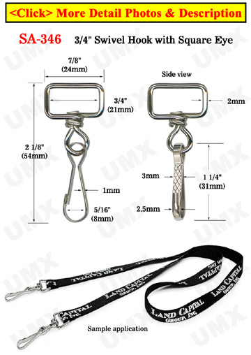 Lanyard Swivel Hooks: For 3/4&quot; Woven Straps