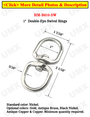 Large Size Swivel Double Rings: With 1&quot; Big Eye-Rings 