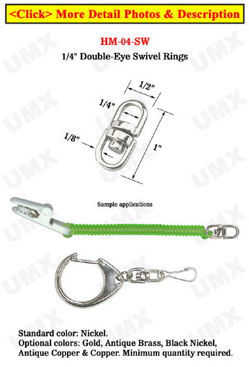 Most Popular Swivel Double Rings: With 1/4&quot; Eye-Rings