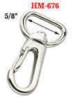 5/8" Metal Spring Wire Gate Snap Hooks: For Flat Rope HM-676/Per-Piece