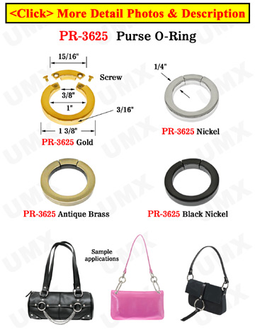 1&quot; Secured Purse Strap Rings: For Purse Straps, Handbag Straps or Bag Straps