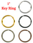 Metal Key Rings: 1&quot; Steel Keyrings: Gold, Antique Brass, Copper, Nickel and Black Nickel