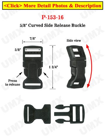 5/8&quot; Curved Wrist Band Plastic Buckles: Curved Wrist Strap Buckles