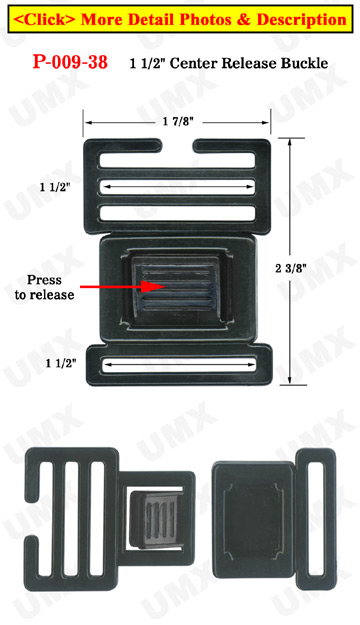 1 1/2&quot; Large Ladder Lock Center Release Plastic Buckles