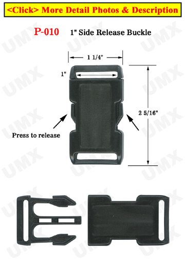 1&quot; Single Strap Hole Side Release Plastic Buckles: Easy To Sew