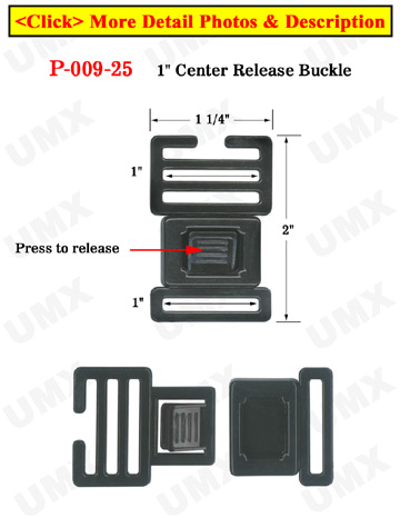 1&quot; Small Ladder Lock Center Release Plastic Buckles