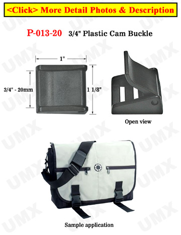 3/4&quot; Plastic Cam Fastening Strap Buckles: with Two Strap Holes