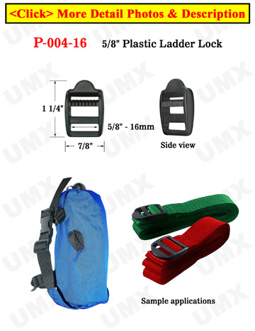 5/8&quot; Plastic Ladder Locks: Small Ladderlock Strap Buckle Fasteners