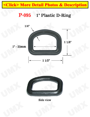 1&quot; Heavy Duty Plastic D-Rings