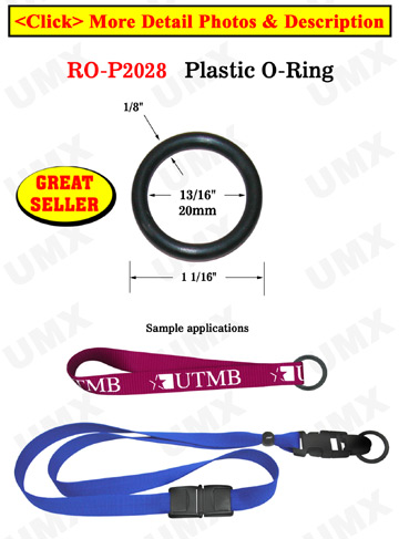 13/16&quot; Great Seller Plastic O-Ring: For Apparel, Lanyards and Crafts Making