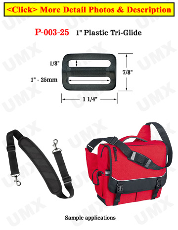 1&quot; Heavy Duty Plastic Strap Buckles: Plastic Tri-Glides