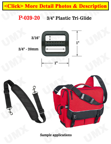 3/4&quot; Heavy Duty Plastic Tri-Glide Strap Buckles